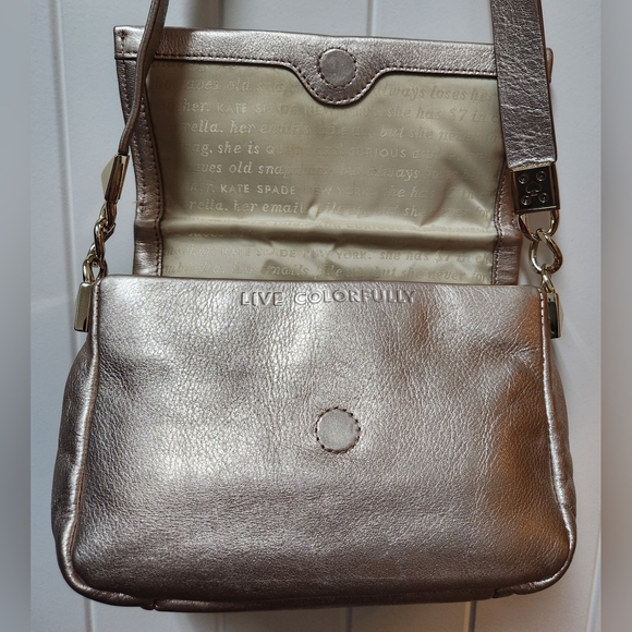 KATE SPADE Rose Gold Leather Small Bag CA57710 - Picture 14 of 16